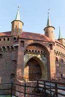 A gate to Krakow - the best preserved barbican in Europe, Poland photo