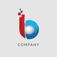 b letter logo design vector