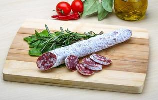 Spanish sausage - fuet photo