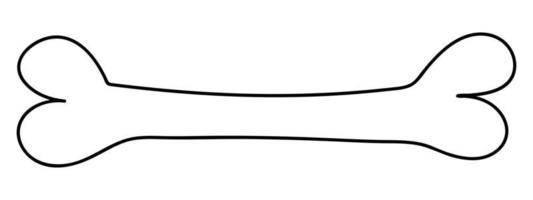 Tibia. An integral part of the skeleton. Sketch. Halloween symbol. Doodle style. Decoration for All Saints Day. vector