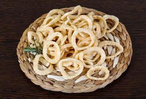 Fried onion rings photo