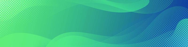 Abstract green Fluid Wave Banner Template vector