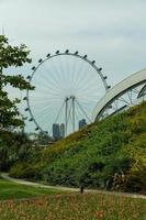 vista del horizonte de la ciudad de singapur foto