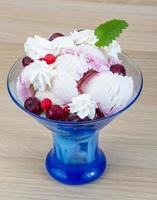 Cherry ice cream photo