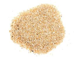 Pearl barley heap isolated on white photo