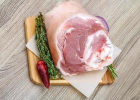 Raw pork knuckle photo