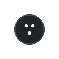 Black bowling ball with Flat design on a white background, Vector. vector