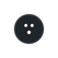 Black bowling ball with Flat design on a white background, Vector. vector