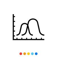 Graph chart icon, Vector and Illustration.