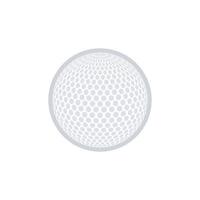 White golf ball with Flat design on a white background, Vector. vector