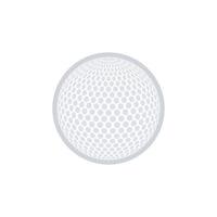 White golf ball with Flat design on a white background, Vector. vector