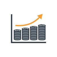 Graph chart icon, Vector and Illustration.