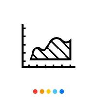 Graph chart icon, Vector and Illustration.