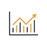 Graph chart icon, Vector and Illustration.