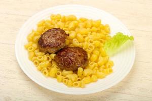 Pasta with cutlet photo