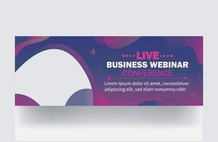 live conformance webinar cover banner thumbnail design business social media post template vector