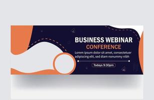 Corporate and digital marketing agency online webinar cover banner thumbnail design your business idea cover design social media banner template vector