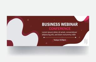 webinar business live conference cover banner thumbnail design your business idea cover design social media banner template vector