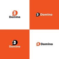 logotipo de letra d - diseño de logotipo de dominó vector