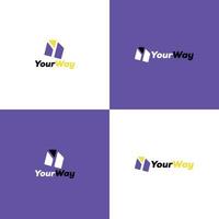 logotipo de la letra y - logotipo de yourway vector