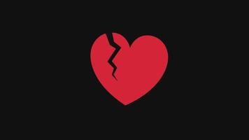 rote liebe oder herz pop-up-symbol animation. herzschlagkonzept für valentinstag und muttertag. Liebe und Gefühle. Schleifenanimation mit Alphakanal, grüner Bildschirm. video