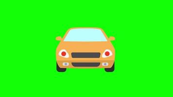 car icon Animation. Vehicle loop animation with alpha channel, green screen. video