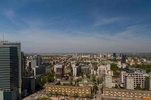 Warsaw skyline with warsaw towers photo