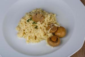 Risotto with mushroom photo