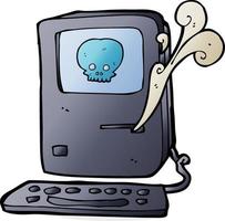 computer virus cartoon vector