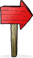 cartoon sign post vector