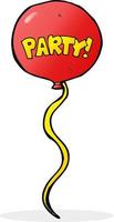 cartoon party balloon vector