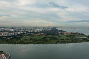 vista del horizonte de la ciudad de singapur foto