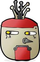 cartoon robot head vector