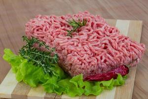 Raw minced meat photo