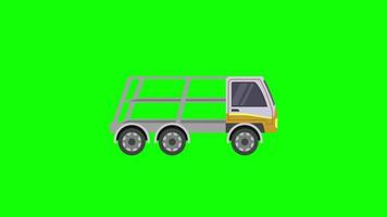 animation d'icône de voiture de transporteur. animation de boucle de véhicule avec canal alpha, écran vert. video