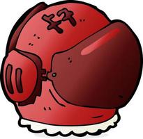 casco de astronauta de dibujos animados vector