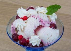 Cherry ice cream photo