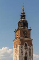 Town hall tower on main square of Krakow photo