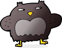 cartoon suspicious owl vector