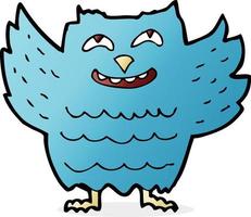 cartoon happy owl vector