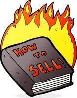 cartoon how to sell book vector