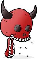 cartoon spooky skull vector