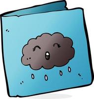 cartoon card with cloud pattern vector