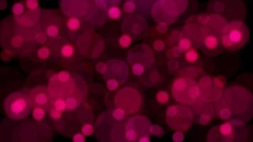 slinga rosa röd bokeh partiklar flytande svart bakgrund video