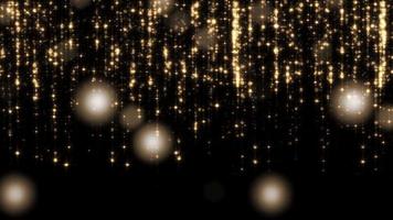 Loop falling flicker glitter gold particles animation abstract video