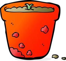 cartoon flower pot vector