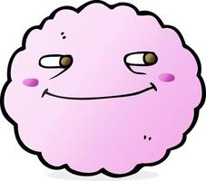 cartoon happy cloud vector