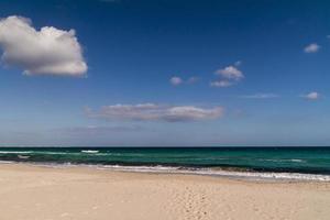 Scene at mediterranean beach resort in Tunisia. photo