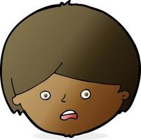 cartoon unhappy boy vector