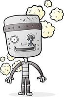 cartoon funny robot vector